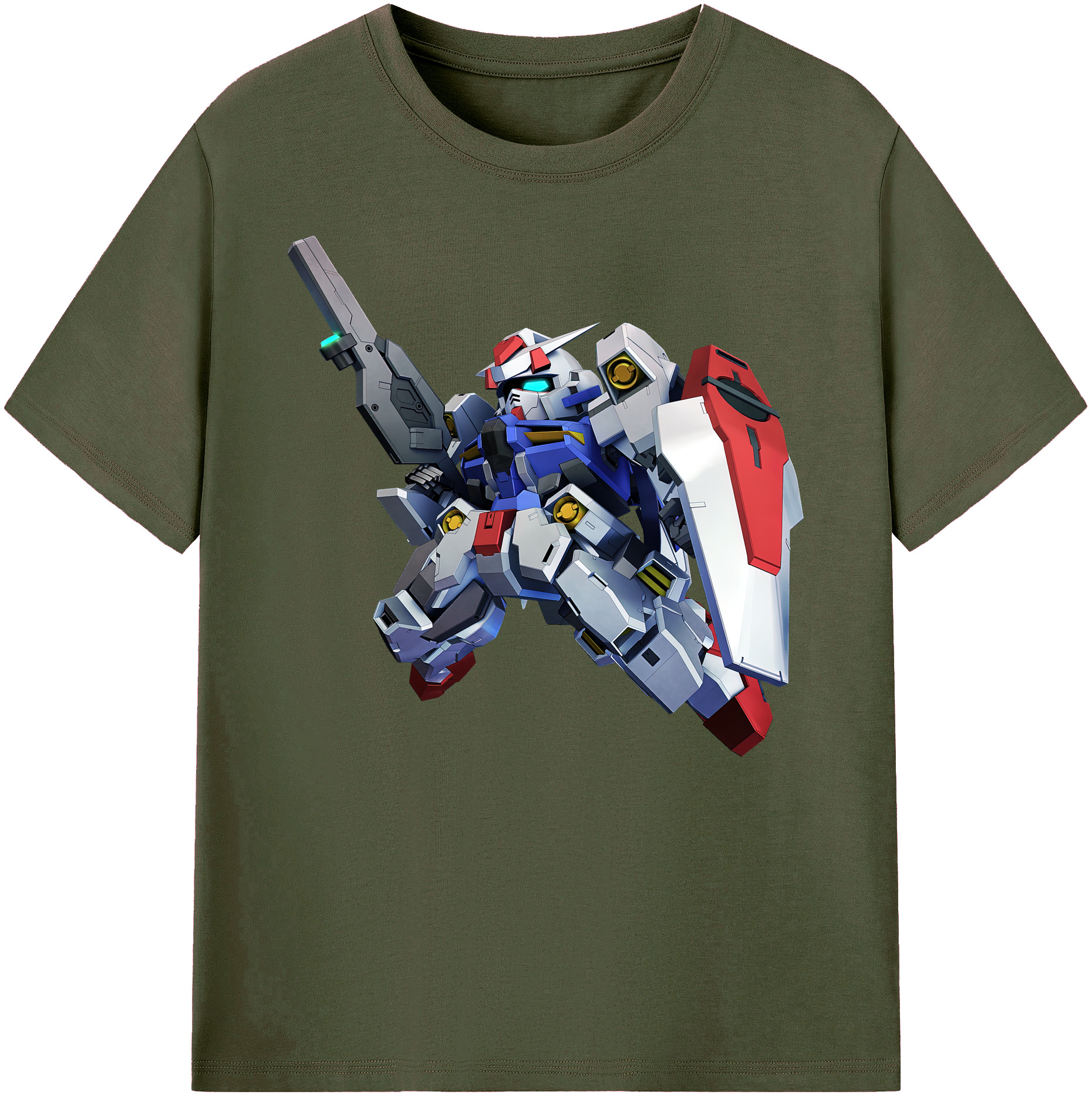（画像用） 機動戦士ガンダム Mobile Suit Gundam 綿100％ メンズ半袖Tシャツ｜肌触りやわらか＆通気性